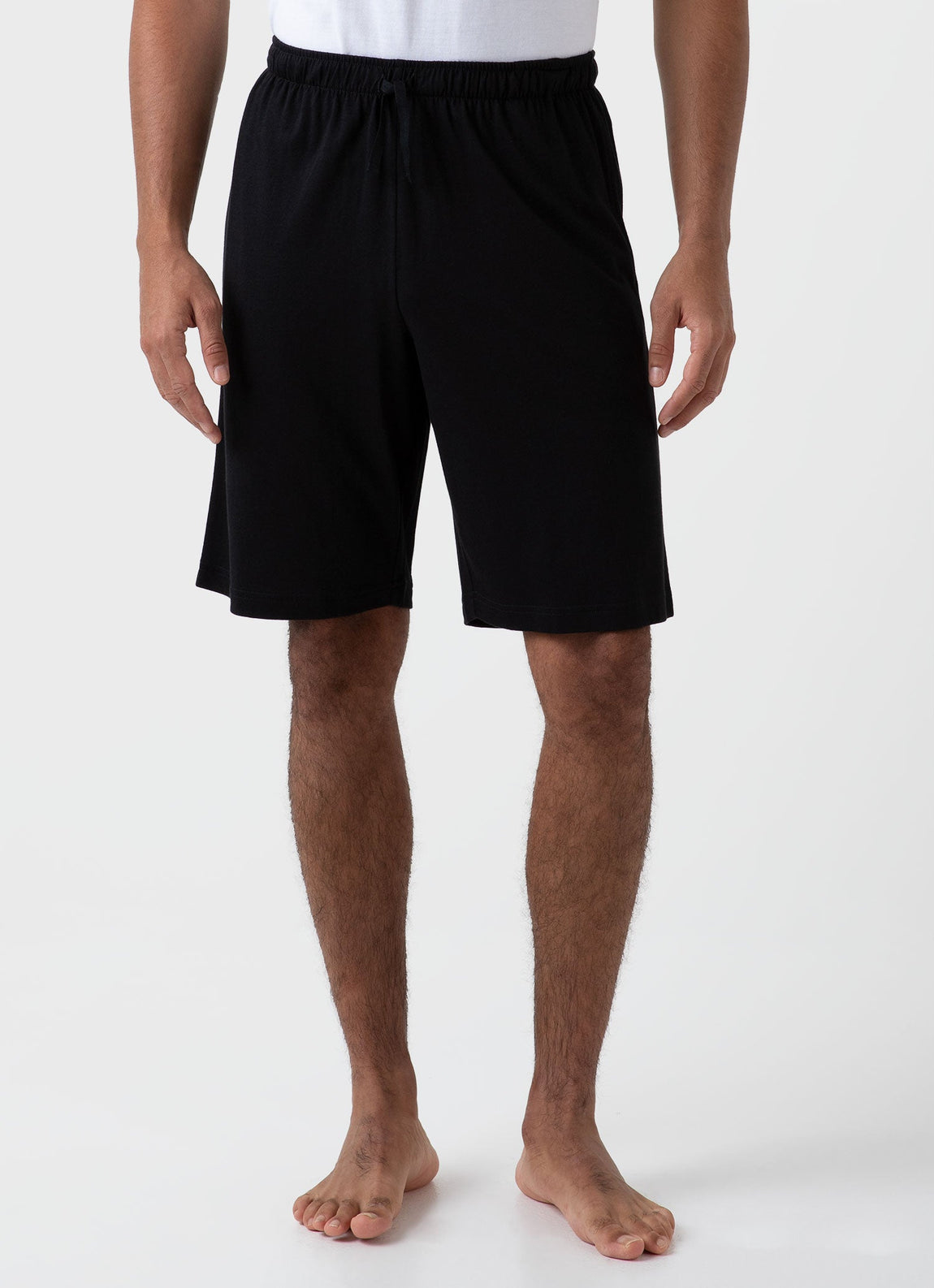 Men's Cotton Modal Lounge Shorts in Black