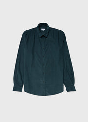 Men's Fine Cord Shirt in Peacock