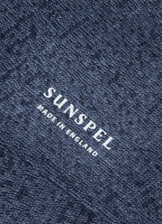 Men's Cotton Socks in Shale Blue/Navy Twist
