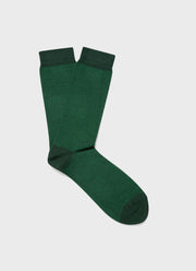 Men's Cotton Socks in Seaweed/Tyme Twist