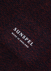 Men's Merino Wool Socks in Maroon Twist