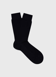 Men's Merino Wool Waffle Socks in Navy