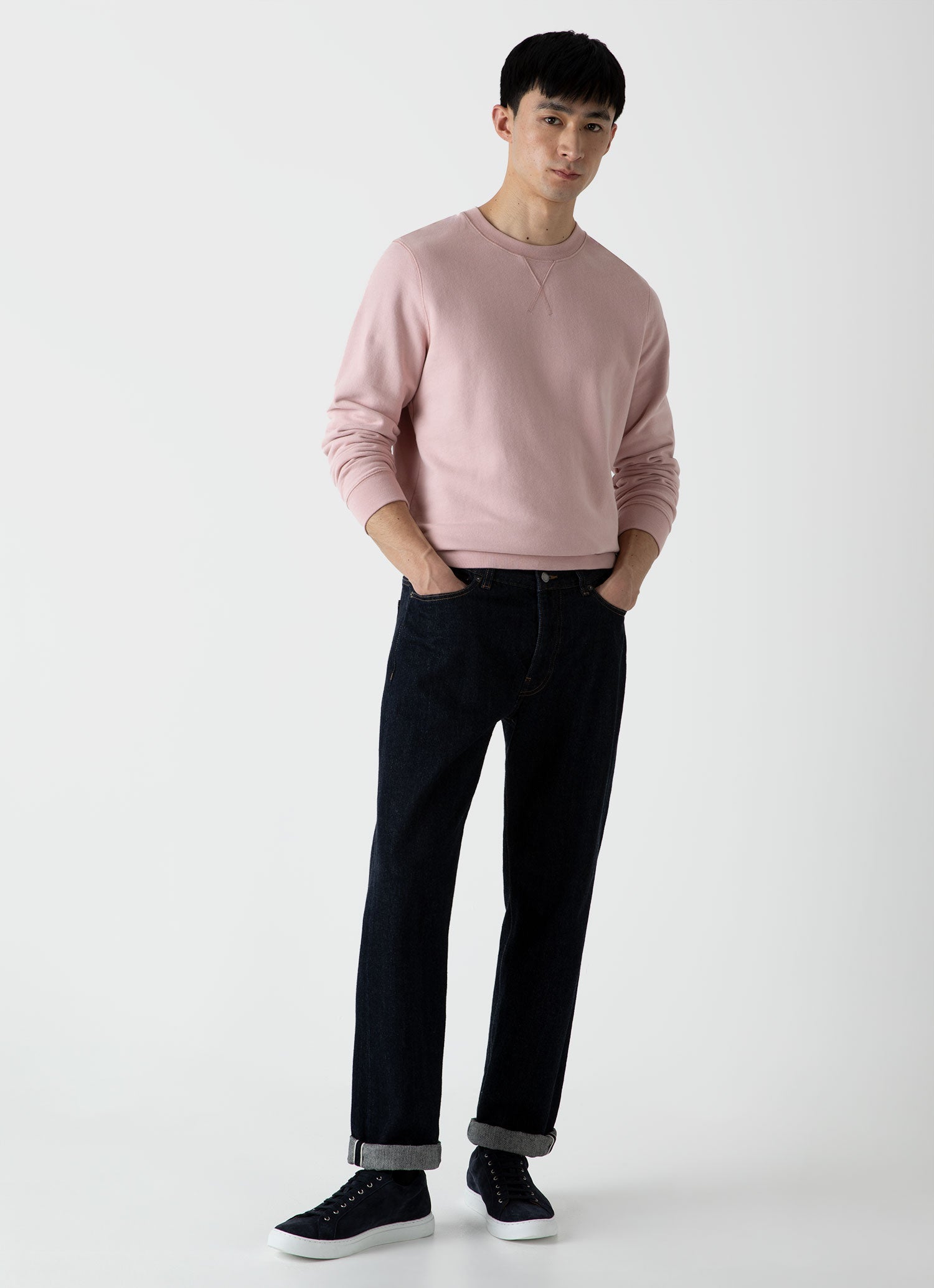 Men's Loopback Sweatshirt in Shell Pink