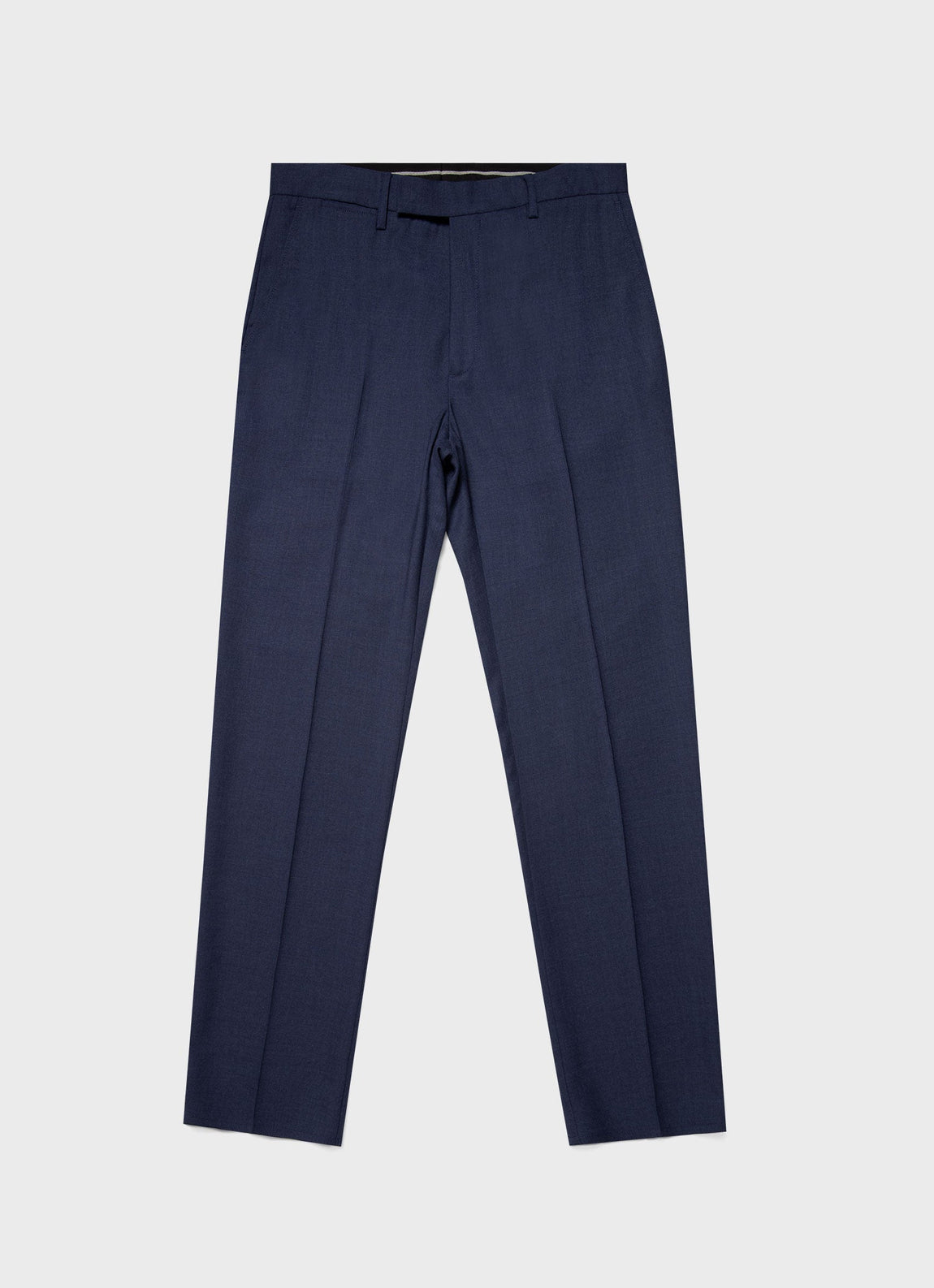 Men's Slim Fit Wool Trouser in Blue Melange