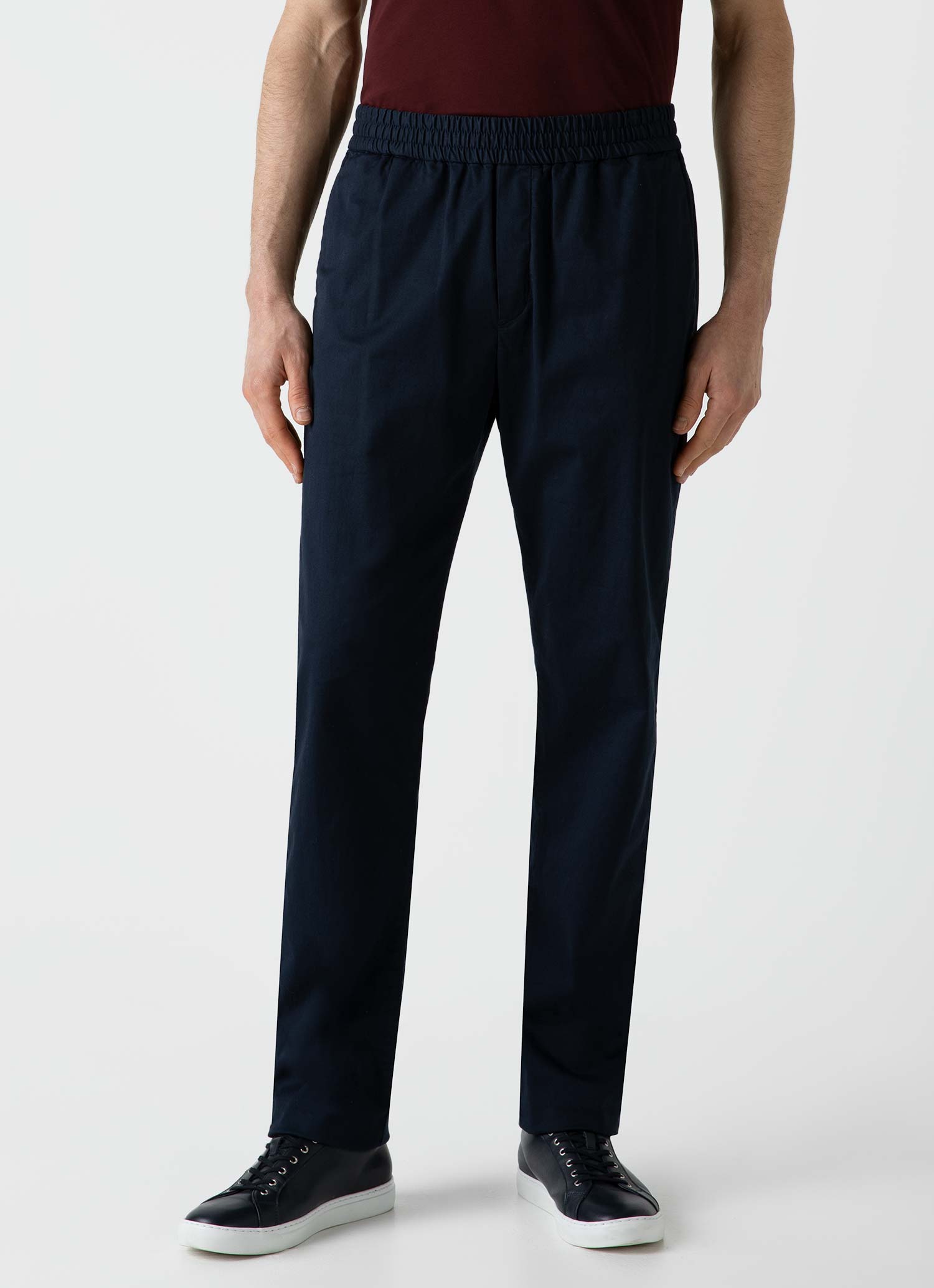 Men's Twill Drawstring Trouser in Navy