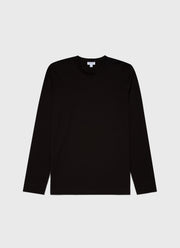 Men's Long Sleeve Riviera Midweight T-shirt in Coffee