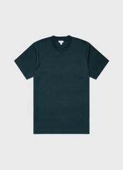 Men's Brushed Cotton T-shirt in Peacock