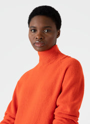 Women's Lambswool Funnel Neck Jumper in Magma