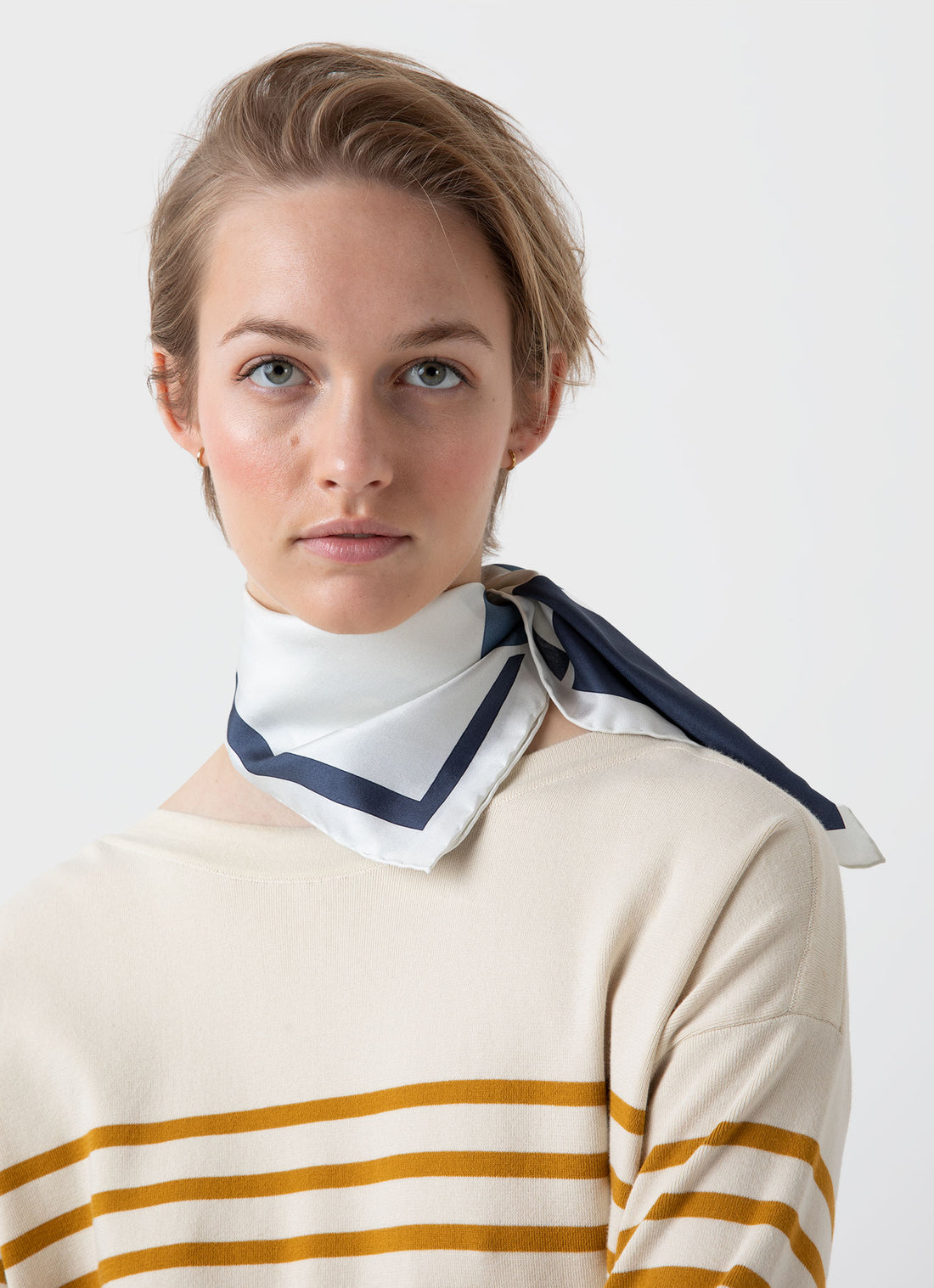 Women's Breton Stripe Sweater in Ecru/Cider Breton Stripe