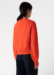 Women's Cable Knit Jumper in Magma