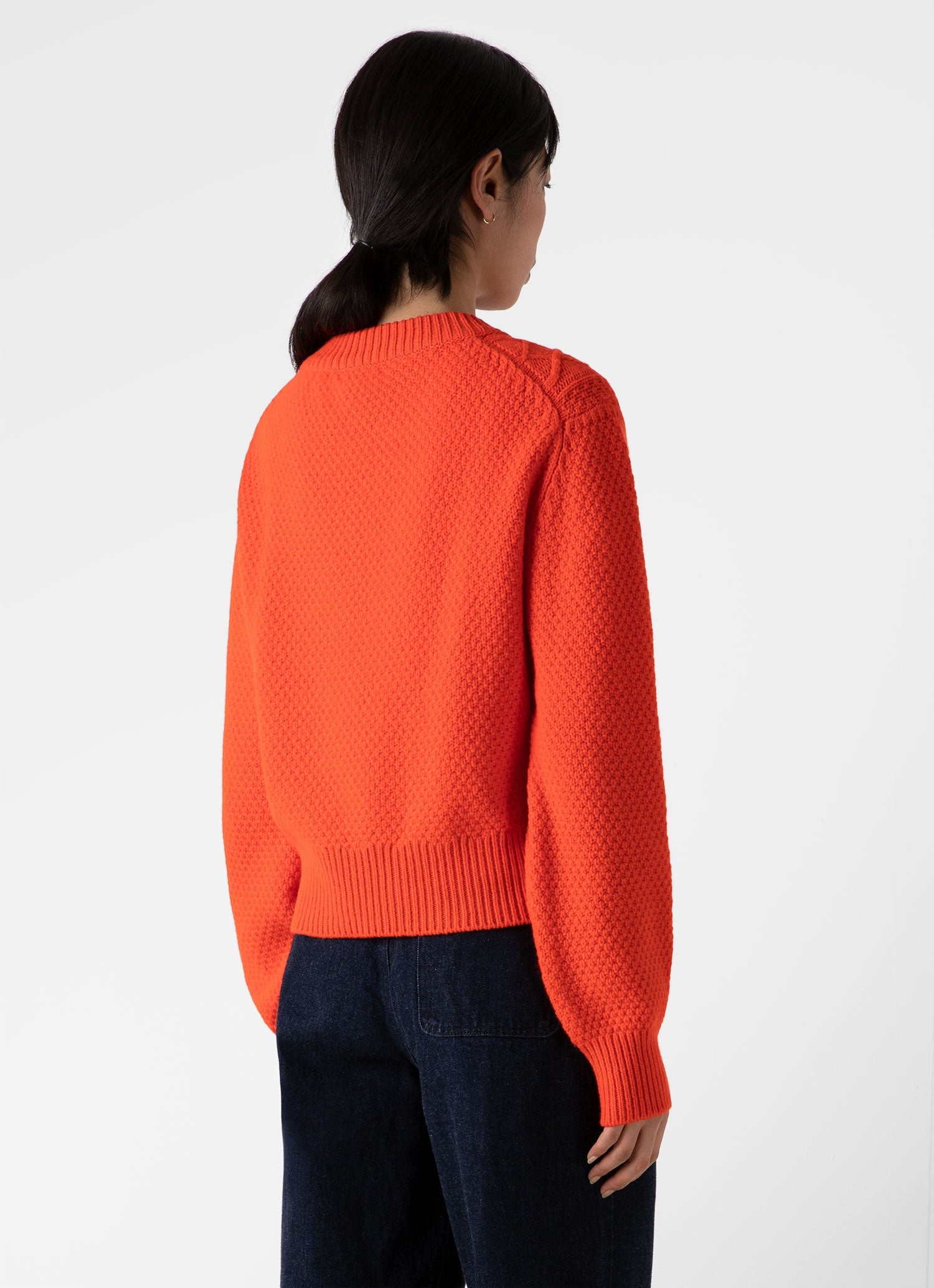 Women's Cable Knit Jumper in Magma